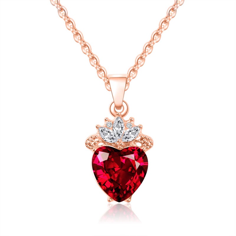 Botrinal Evie Red Heart Necklace Descendant Costume Queen of Hearts Princess Halloween Jewelry for Valentine's Gift - Image 1
